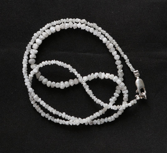 Raw Diamond Beads | Unique Rough Gemstones for Art Deco & Vintage Jewelry | Crystal Necklace DIY Craft Supplies