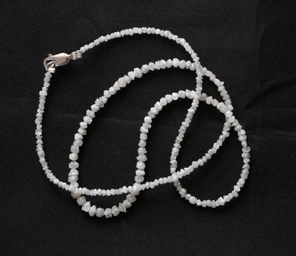 Raw Diamond Beads | Unique Rough Gemstones for Art Deco & Vintage Jewelry | Crystal Necklace DIY Craft Supplies