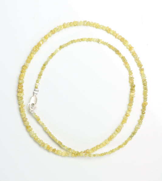 Yellow Raw Rough Diamond Beads | Faceted One-of-a-Kind Art Deco & Retro Jewelry | Unique Vintage Crystal Necklace  DIY Craft Supplies