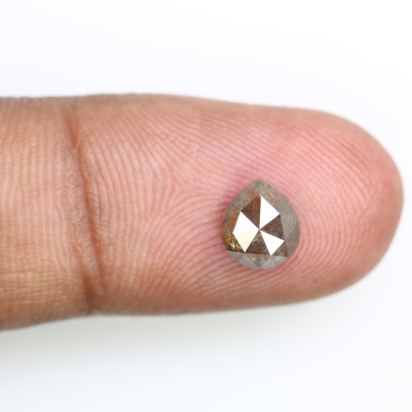 1.38 CT Brown Salt and Pepper Pear Diamond for Engagement Ring | Perfect Gift for Fiancé, Girlfriend, Wife, or Mother