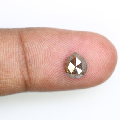 1.38 CT Brown Salt and Pepper Pear Diamond for Engagement Ring | Perfect Gift for Fiancé, Girlfriend, Wife, or Mother