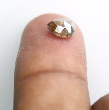 1.38 CT Brown Salt and Pepper Pear Diamond for Engagement Ring | Perfect Gift for Fiancé, Girlfriend, Wife, or Mother