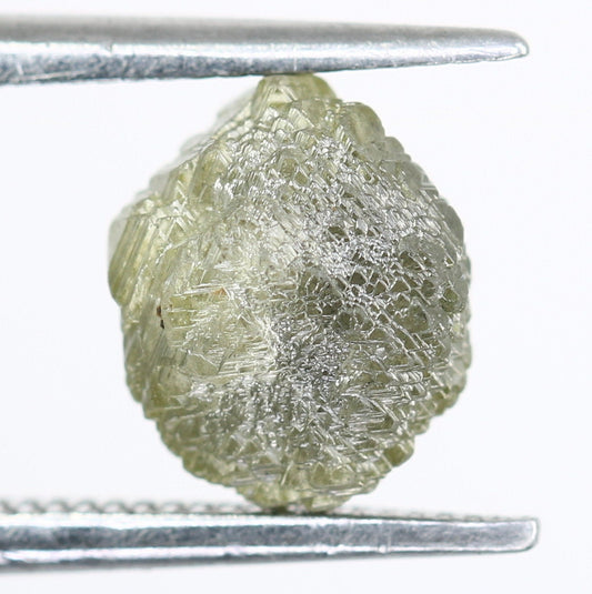2.16 CT Salt and Pepper Uncut Gray Diamond|For Rough Diamond Gold Ring|Raw Diamond For Jewelry|Unique Gift|Antique Raw Diamond Gift