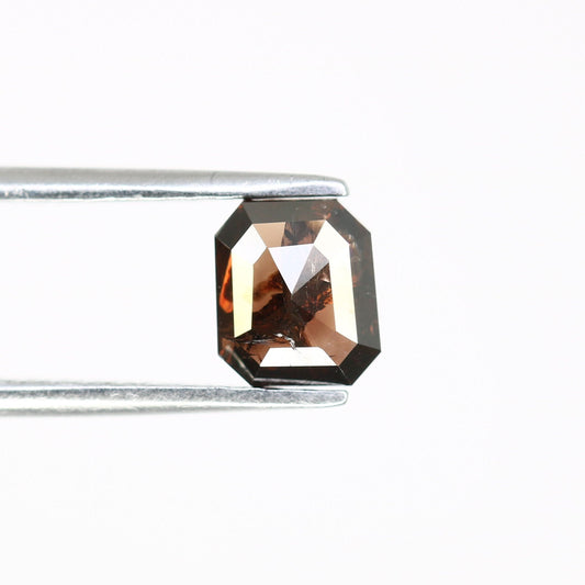 Fancy Brown Salt and Pepper Emerald Shape Diamond - Natural Loose Emerald Cut Diamond - Emerald Engagement Ring - LABORDAY Offer