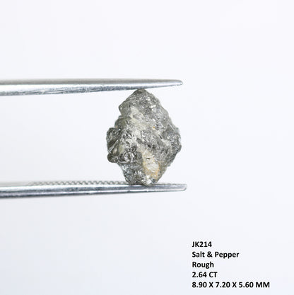2.64 CT Natural African diamond - Raw Diamond - raw diamond chunks - Salt and Pepper Diamond - For Uncut Diamond Gold Ring - Special Gift