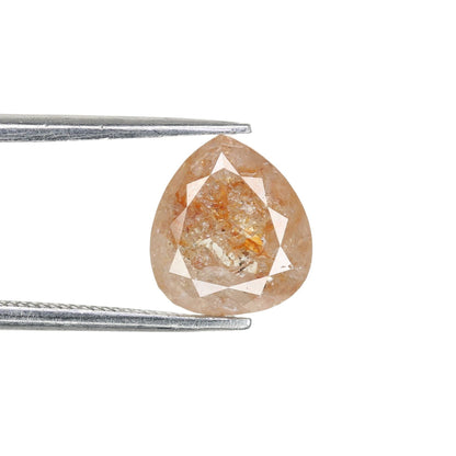 2.69 CT Fancy Peach Pear Shape Diamond | Beautiful Gem for Promise Ring | Perfect Gift for Girlfriend | Birthday Gift for Gold Ring