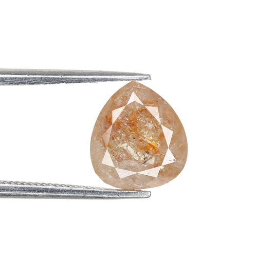 2.69 CT Fancy Peach Pear Shape Diamond | Beautiful Gem for Promise Ring | Perfect Gift for Girlfriend | Birthday Gift for Gold Ring
