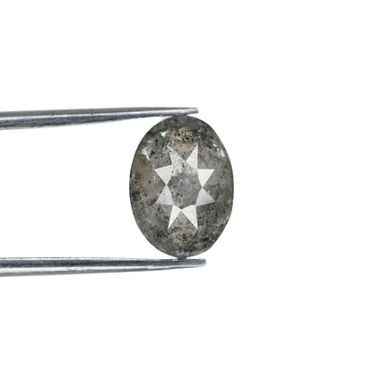 2.76 CT Natural Salt and Pepper Loose Oval Diamond - Unique Proposal Ring, Oval Diamond Jewelry & Perfect Gift for Girlfriend or Birthday