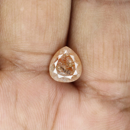 2.69 CT Fancy Peach Pear Shape Diamond | Beautiful Gem for Promise Ring | Perfect Gift for Girlfriend | Birthday Gift for Gold Ring