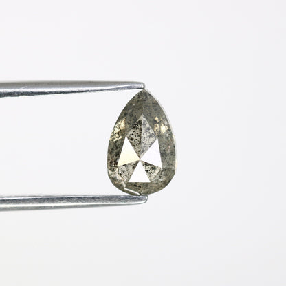 1.13 CT Pear Cut Salt And Pepper DiamondFor Gold Ring Diamonds