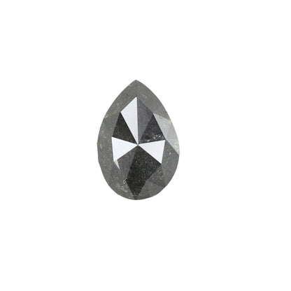 0.92 CT Pear Shape Natural Salt and Pepper Loose Galaxy Diamond for Engagement Ring | Bezel Set Pear Ring | Perfect Gift for Her or Him