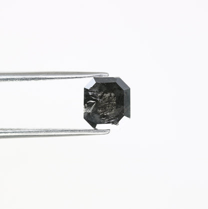 1.39 CT Salt and Pepper Emerald Shape Diamond - Natural Loose Emerald Cut Diamond - Emerald Engagement Ring - LABORDAY Offer