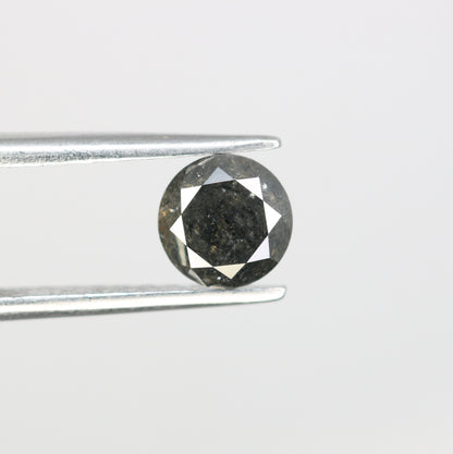 0.94 CT Loose Salt and Pepper Round DiamondFor Gold Ring Diamonds