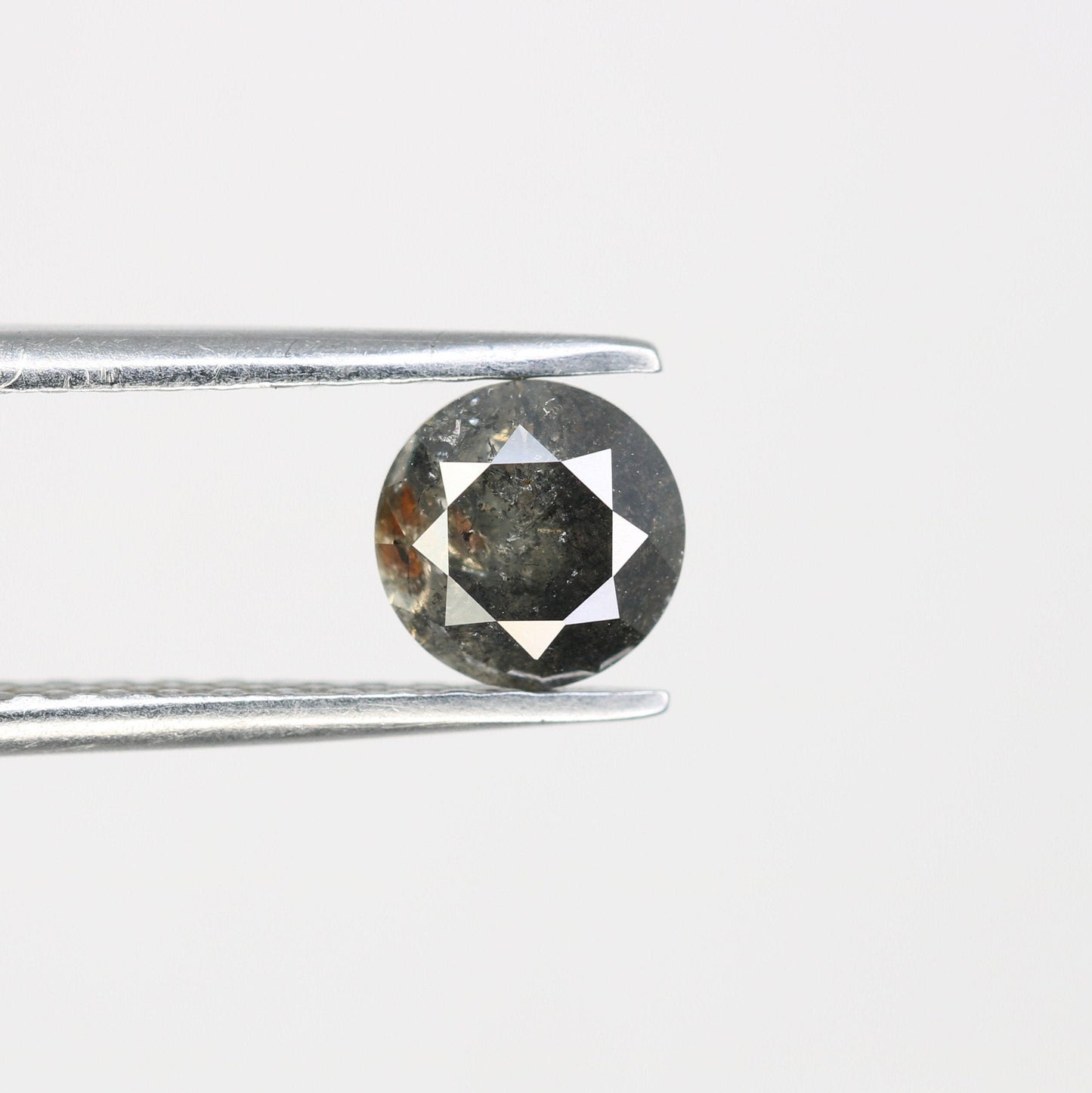 1 CT Salt and Pepper Round Diamond Engagement RingFor Gold Ring Diamonds