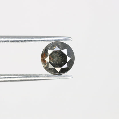 1 CT Salt and Pepper Round Diamond Engagement RingFor Gold Ring Diamonds