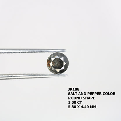 1 CT Salt and Pepper Round Diamond Engagement RingFor Gold Ring Diamonds