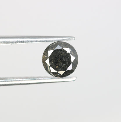 0.94 CT Loose Salt and Pepper Round DiamondFor Gold Ring Diamonds