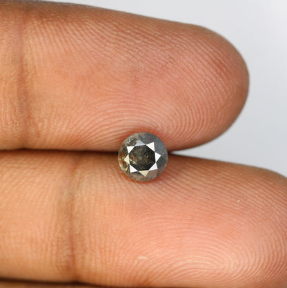 1 CT Salt and Pepper Round Diamond Engagement RingFor Gold Ring Diamonds
