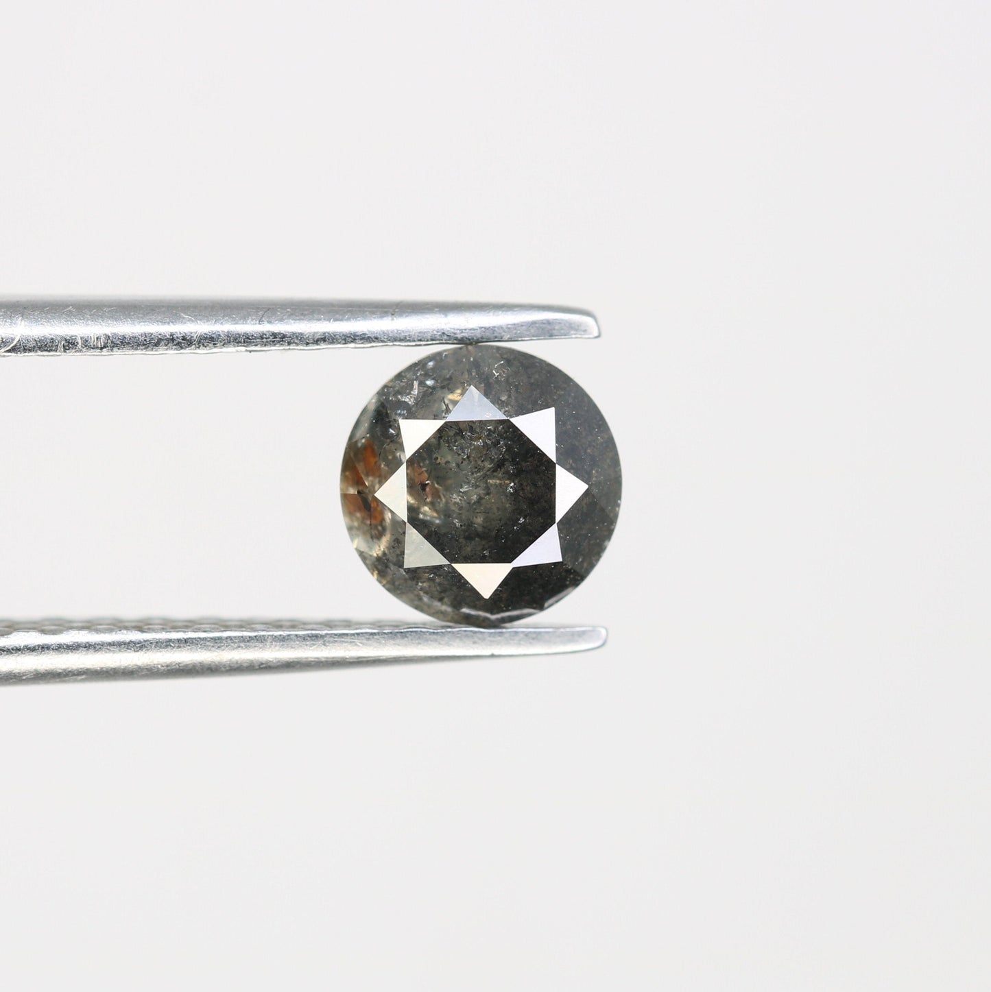 1 CT Salt and Pepper Round Diamond Engagement RingFor Gold Ring Diamonds