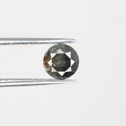 1 CT Salt and Pepper Round Diamond Engagement RingFor Gold Ring Diamonds