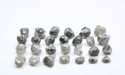 3 CT Raw Salt and Pepper Diamonds | Natural Rough Gemstones for Rings | Unisex Diamond Jewelry | Unique Gifts for Her and Him