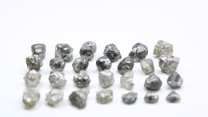 3 CT Raw Salt and Pepper Diamonds | Natural Rough Gemstones for Rings | Unisex Diamond Jewelry | Unique Gifts for Her and Him