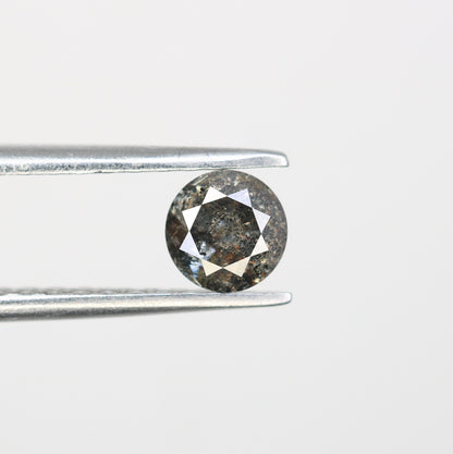 0.52 CT Salt and Pepper Round Diamond for RingFor Gold Ring Diamonds