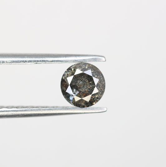 0.52 CT Salt and Pepper Round Diamond for RingFor Gold Ring Diamonds