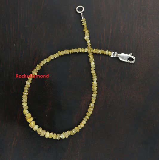 Exquisite Fancy Yellow Diamond Beads | One-of-a-Kind AAA Quality Faceted Gems Art Deco Retro Necklaces | Unique Crystal Jewelry & Craft