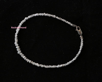 Natural Raw Rough Diamond Beads | One-of-a-Kind Art Deco Retro Necklace | Unique Vintage Crystal Jewelry & Handmade Craft Supplies for Women