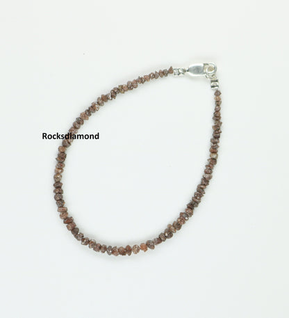 Natural Raw Rough Diamond Beads | One-of-a-Kind Art Deco Retro Necklace | Unique Vintage Crystal Jewelry & Handmade Craft Supplies for Women
