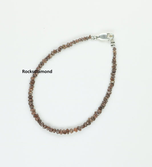 Natural Raw Rough Diamond Beads | One-of-a-Kind Art Deco Retro Necklace | Unique Vintage Crystal Jewelry & Handmade Craft Supplies for Women