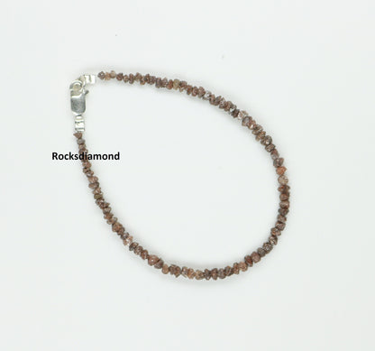 Natural Raw Rough Diamond Beads | One-of-a-Kind Art Deco Retro Necklace | Unique Vintage Crystal Jewelry & Handmade Craft Supplies for Women
