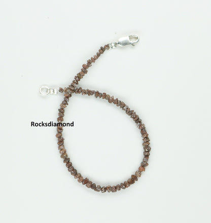Natural Raw Rough Diamond Beads | One-of-a-Kind Art Deco Retro Necklace | Unique Vintage Crystal Jewelry & Handmade Craft Supplies for Women