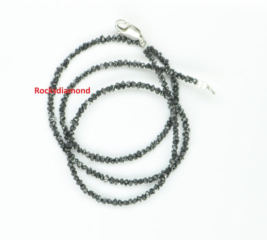 Chic Black Diamond Beads | AAA Quality Faceted Loose Gems for Retro & Crystal Necklaces | Distinctive Vintage Jewelry Craft Supplies
