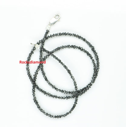 Chic Black Diamond Beads | AAA Quality Faceted Loose Gems for Retro & Crystal Necklaces | Distinctive Vintage Jewelry Craft Supplies