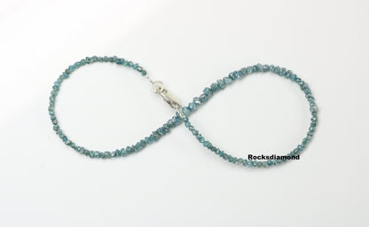 Beautiful Blue Diamond Beads | AAA Quality Faceted Loose Gems for Retro & Crystal Necklaces | Unique Vintage Jewelry Making Supplies