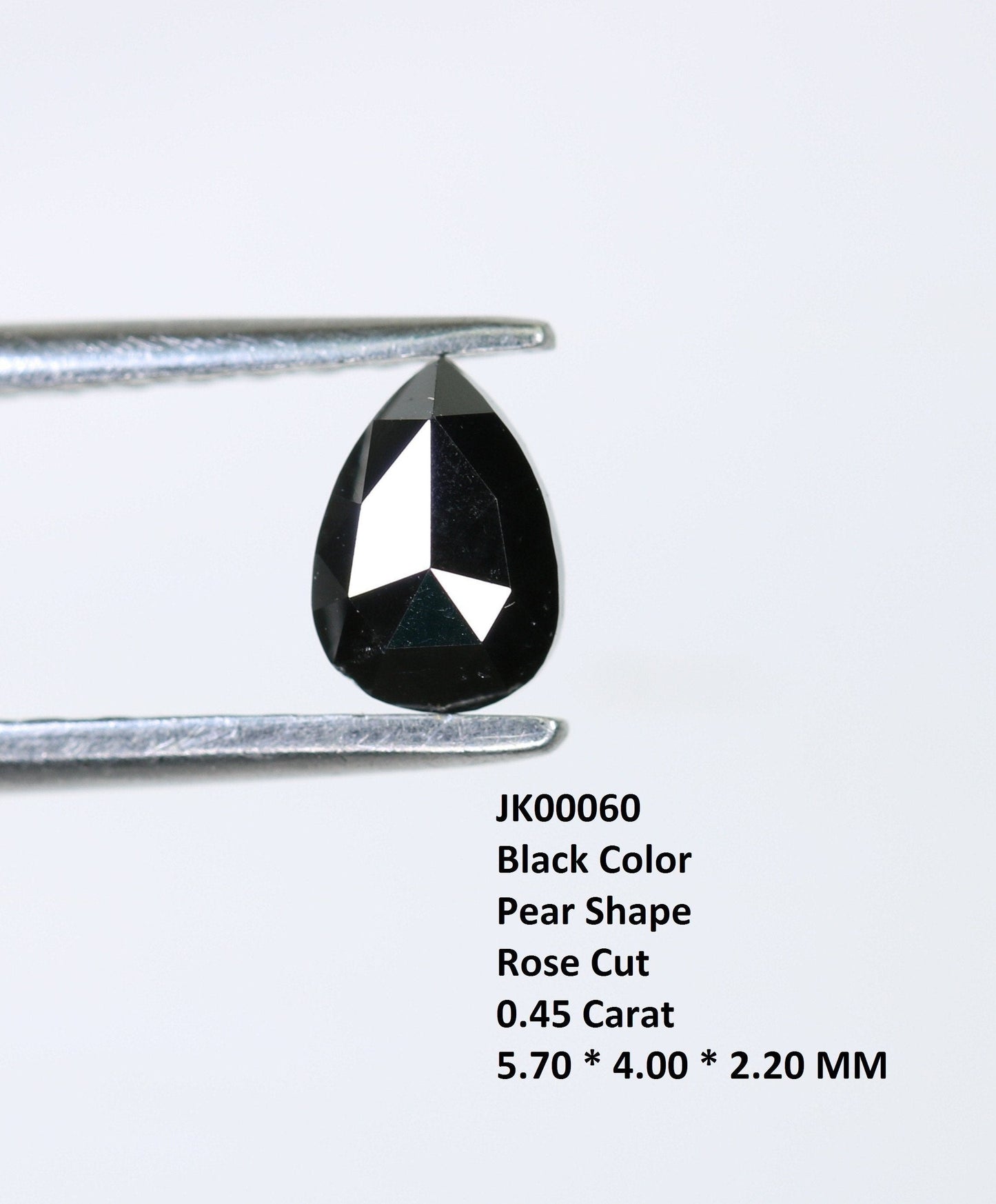 0.45 CT Pear Black Diamond For Engagement RingFor Gold Ring Diamonds