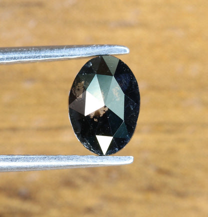 0.52 CT Black Oval Cut 6.80 MM Diamond - Unique Engagement Ring Gemstone & Perfect Gift for Wife, Girlfriend, Mother, or Daughter