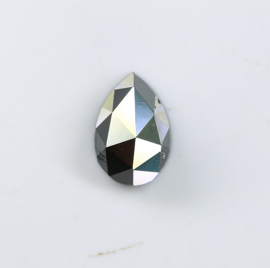 0.62 CT 6 MM Black Pear Shaped Diamond For Engagement RingFor Gold Ring Diamonds