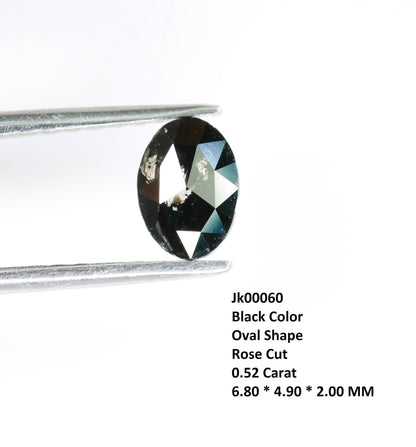 0.52 CT Black Oval Cut 6.80 MM Diamond - Unique Engagement Ring Gemstone & Perfect Gift for Wife, Girlfriend, Mother, or Daughter