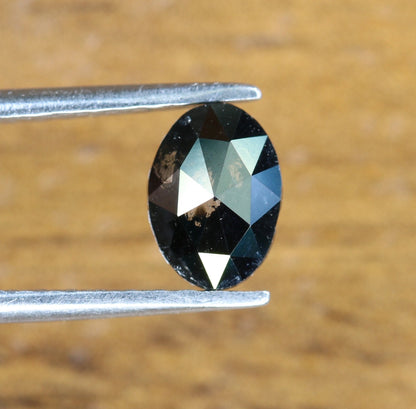 0.52 CT Black Oval Cut 6.80 MM Diamond - Unique Engagement Ring Gemstone & Perfect Gift for Wife, Girlfriend, Mother, or Daughter