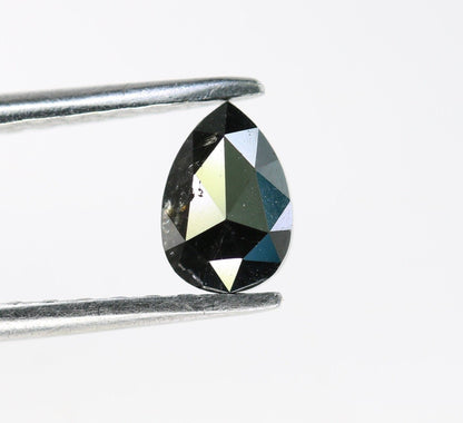 0.48 CT Black Pear Cut 6 MM Real Loose Polished Fancy Diamond For Engagement Ring, GIft for Your Loved OnesFor Gold Ring Diamonds