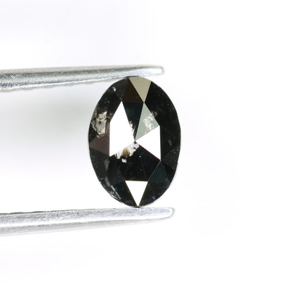 0.52 CT Black Oval Cut 6.80 MM Diamond - Unique Engagement Ring Gemstone & Perfect Gift for Wife, Girlfriend, Mother, or Daughter