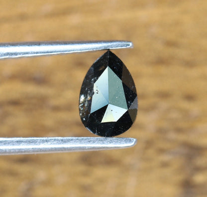 0.48 CT Black Pear Cut 6 MM Real Loose Polished Fancy Diamond For Engagement Ring, GIft for Your Loved OnesFor Gold Ring Diamonds