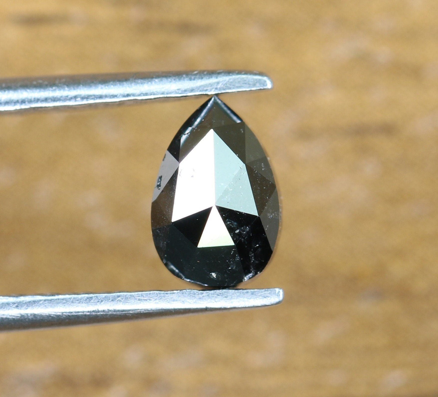 0.63 CT Black Pear Cut Real Loose Diamond For Wedding Pendant ll Gift For Wife ll Gift For Mom ll Gift For Best Friend ll Gift For Fiancé