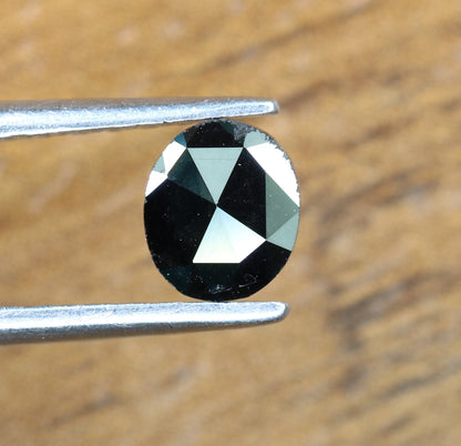 0.42 CT Black Oval Diamond 5.40 MM - Elegant Pendant or Necklace, Ideal Christmas Gift for Her & Unique Diamond Jewelry Piece
