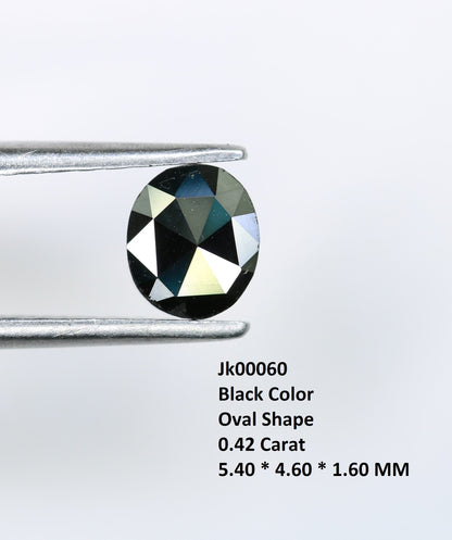 0.42 CT Black Oval Diamond 5.40 MM - Elegant Pendant or Necklace, Ideal Christmas Gift for Her & Unique Diamond Jewelry Piece