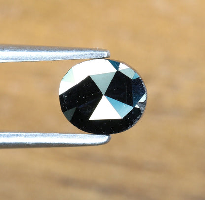 0.42 CT Black Oval Diamond 5.40 MM - Elegant Pendant or Necklace, Ideal Christmas Gift for Her & Unique Diamond Jewelry Piece