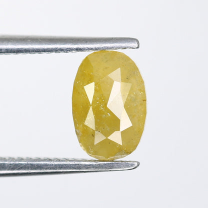 Rose Cut Yellow Oval Fancy Diamond Ring in Gold Setting - Unique Fancy Diamond Jewelry for Distinctive Style and Special Occasions